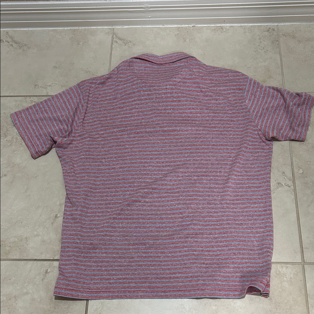 Daniel Cremieux Red and Gray Striped Polo Shirt - Picture 4 of 4